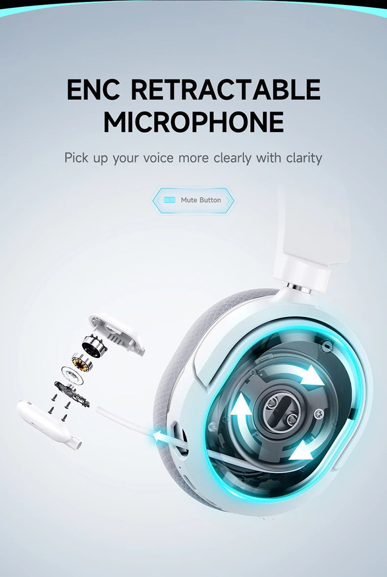 Picun G2 2.4GHz Bluetooth Wireless Gaming Headset For PC PS4 PS5