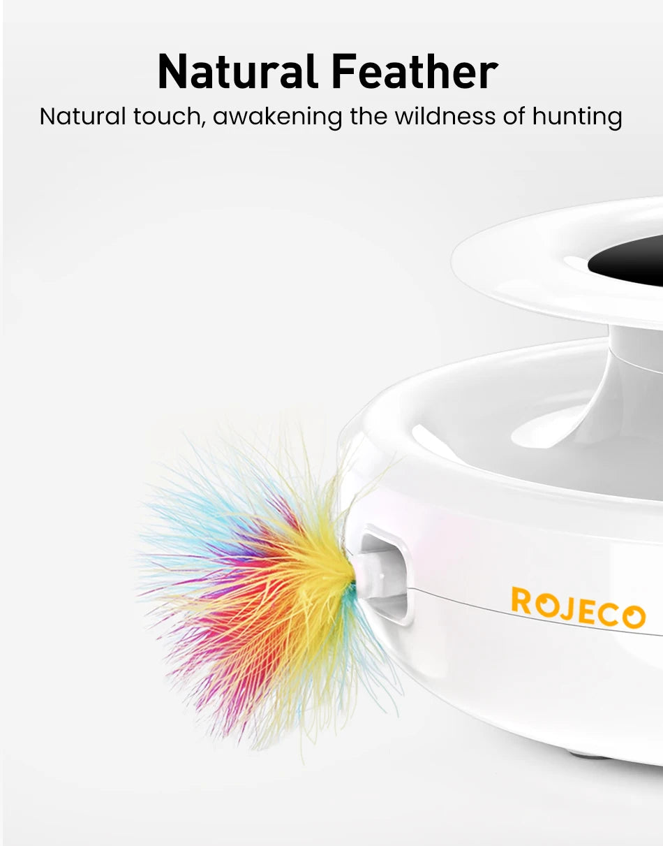 ROJECO 2-in-1 Automatic Cat Toy Set