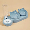 3-in-1 Tilted Cat Food & Water Bowl with Gravity Water Feeder