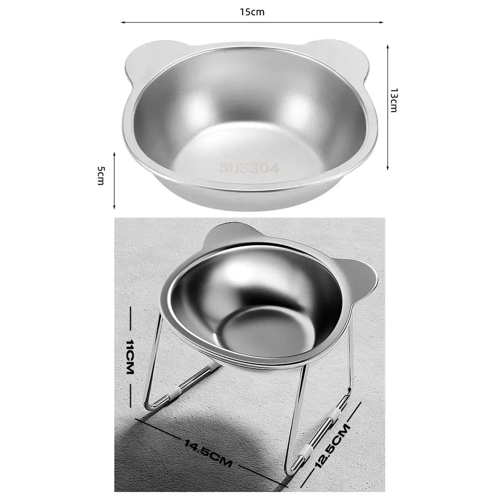 Elevated Stainless Steel Cat Bowl