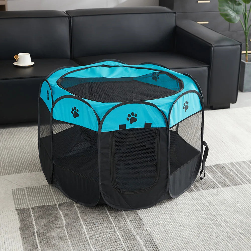 Foldable Oxford Cloth Pet Tent Portable Cat House & Small Dog Playpen