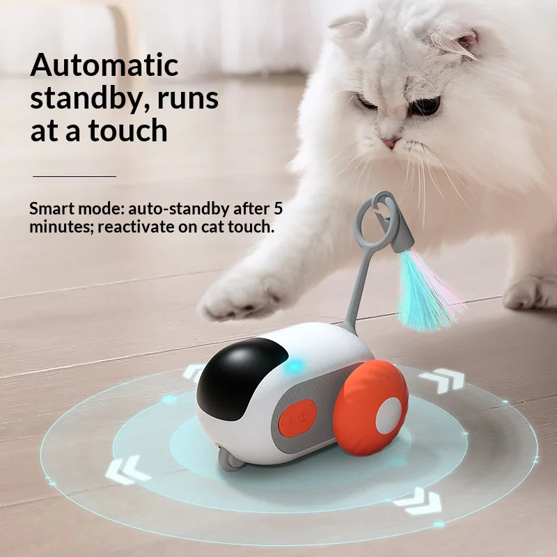 Remote Control Racing Car Cat Toy with Feather Teaser