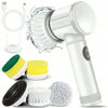 Rechargeable Cleaning Brush with 5 Replaceable Brush Heads