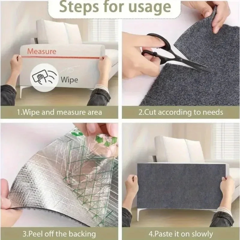 Self Adhesive Cat Scratching Mat Carpet Furniture Protector for Cat Trees
