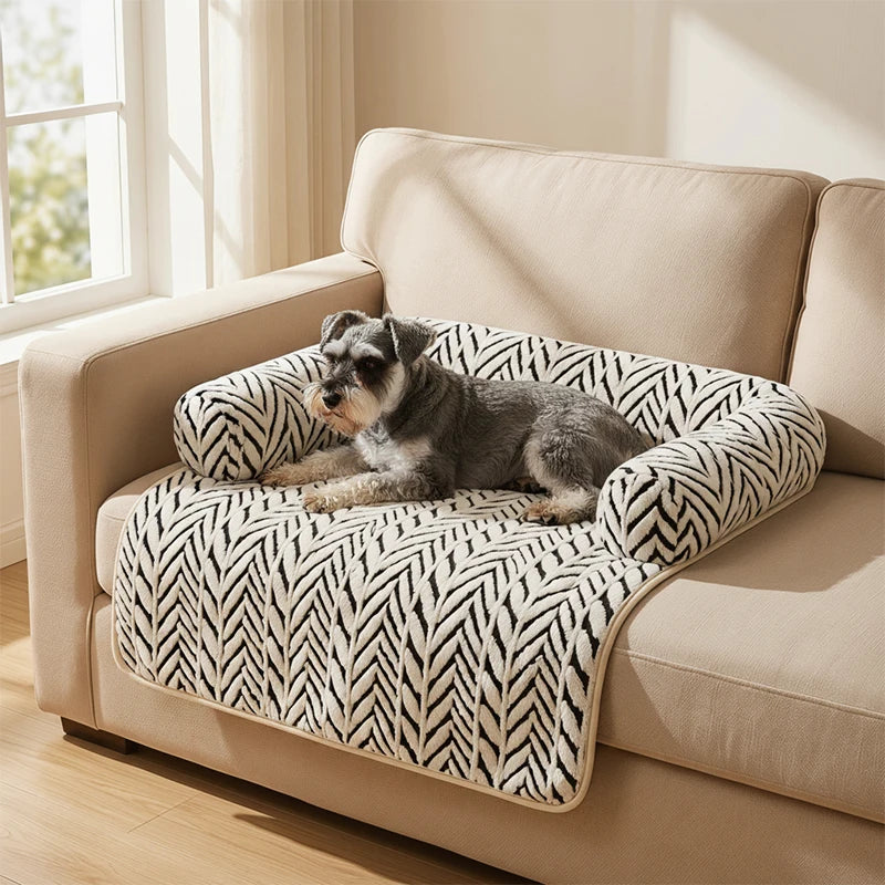 Zebra Plush Cat & Dog Bed Mat