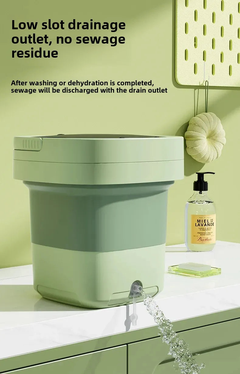 Portable Folding Washing Machine Home Use Integrated 11L Large Capacity Bras Pants Stockings Mini Washing Machine