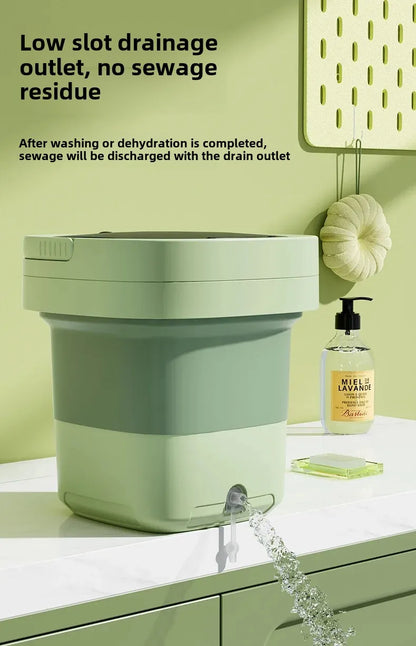 Portable Folding Washing Machine Home Use Integrated 11L Large Capacity Bras Pants Stockings Mini Washing Machine