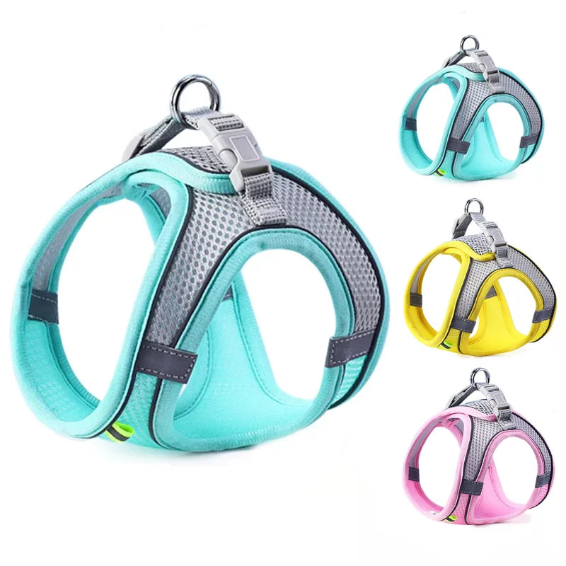 Reflective Mesh Pet Harness Set