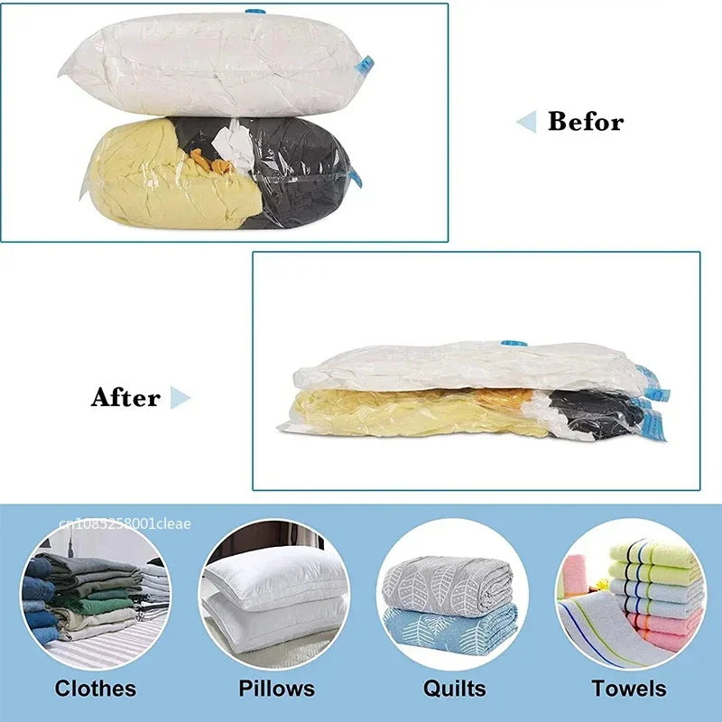 Space Saving Compression Bags for Clothes, Quilts & Bedding (1–10 Pack)