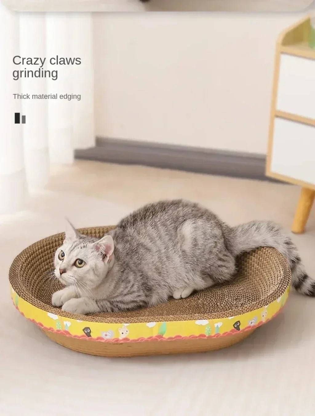 Multi-Purpose Cardboard Cat Scratcher