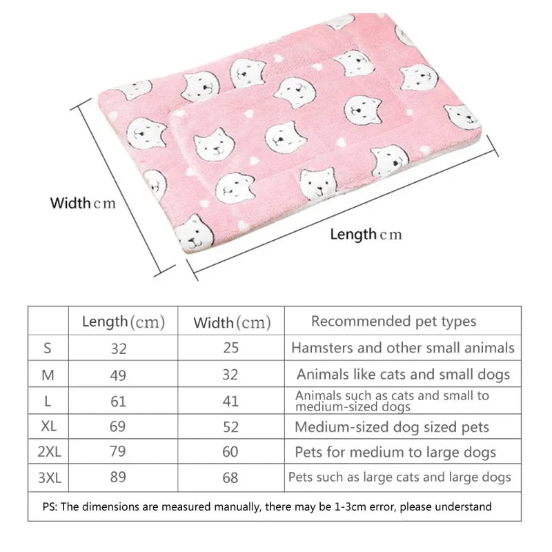 Soft Plush Cat Bed Cozy Washable Sleeping Cushion for Indoor Cats