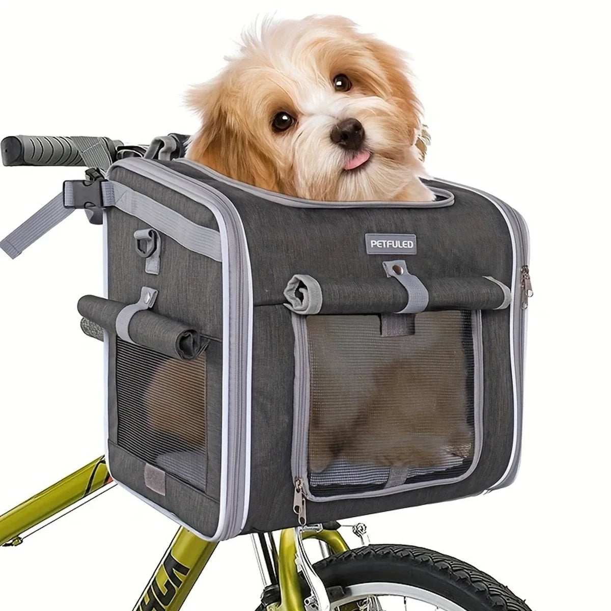 Expandable Dog & Cat Bike Basket Carrier