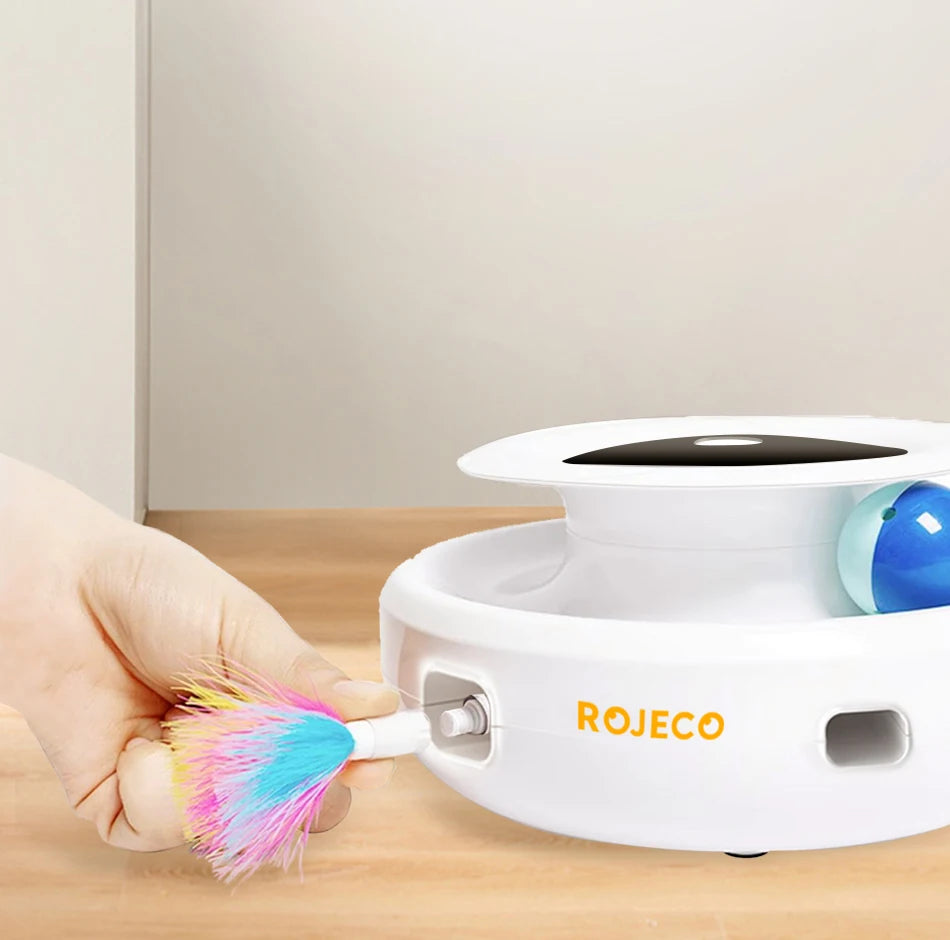 ROJECO 2-in-1 Automatic Cat Toy Set