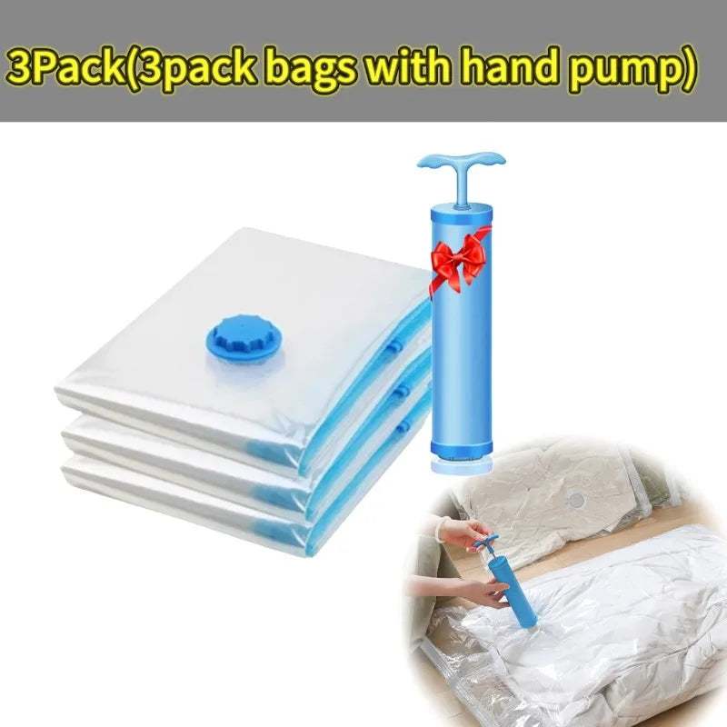 Space Saving Compression Bags for Clothes, Quilts & Bedding (1–10 Pack)