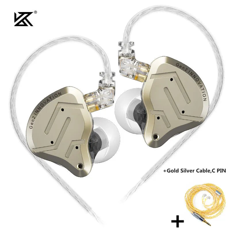 KZ ZSN Pro 2 Hybrid Drive 1BA 1DD in Ear Earphones HIFI Bass Headset Monitor Earbuds Sport Game Headphone EDXPROX ZS10PRO