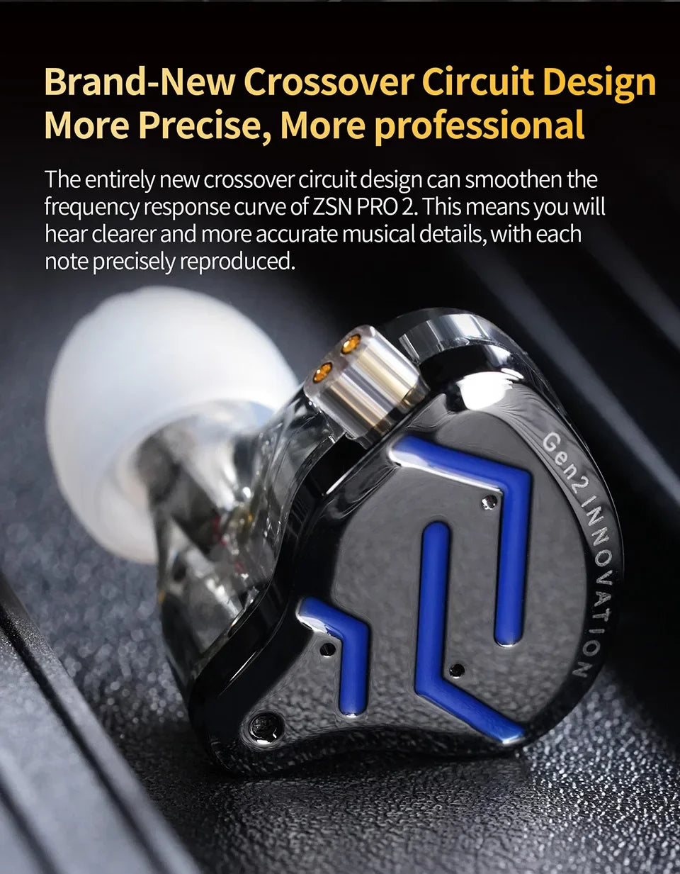 KZ ZSN Pro 2 Hybrid Drive 1BA 1DD in Ear Earphones HIFI Bass