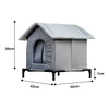 Waterproof Outdoor Cat House Weatherproof Shelter for Stray Cats Year-Round Protection