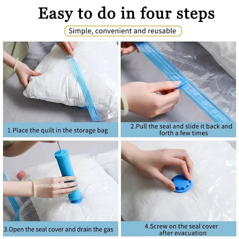 3/5PCS Vacuum Storage Bags for Clothes & Bedding