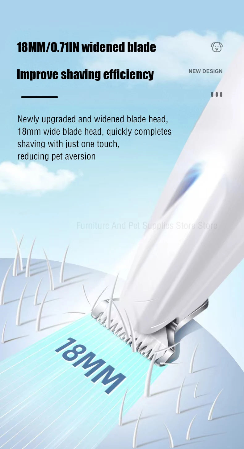 Rechargeable Dog Paw Trimmer with LED Light