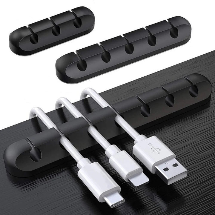 NNBILI Silicone USB Cable Organizer Cable Winder Desktop Tidy Management