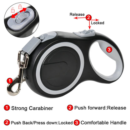 Long Strong Pet Leash For Large Dogs Nylon Retractable