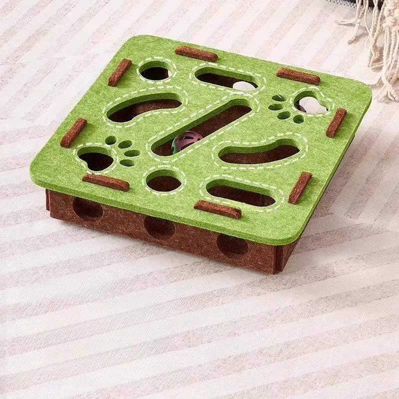 Interactive Cat Puzzle Toy & Ball Playhouse
