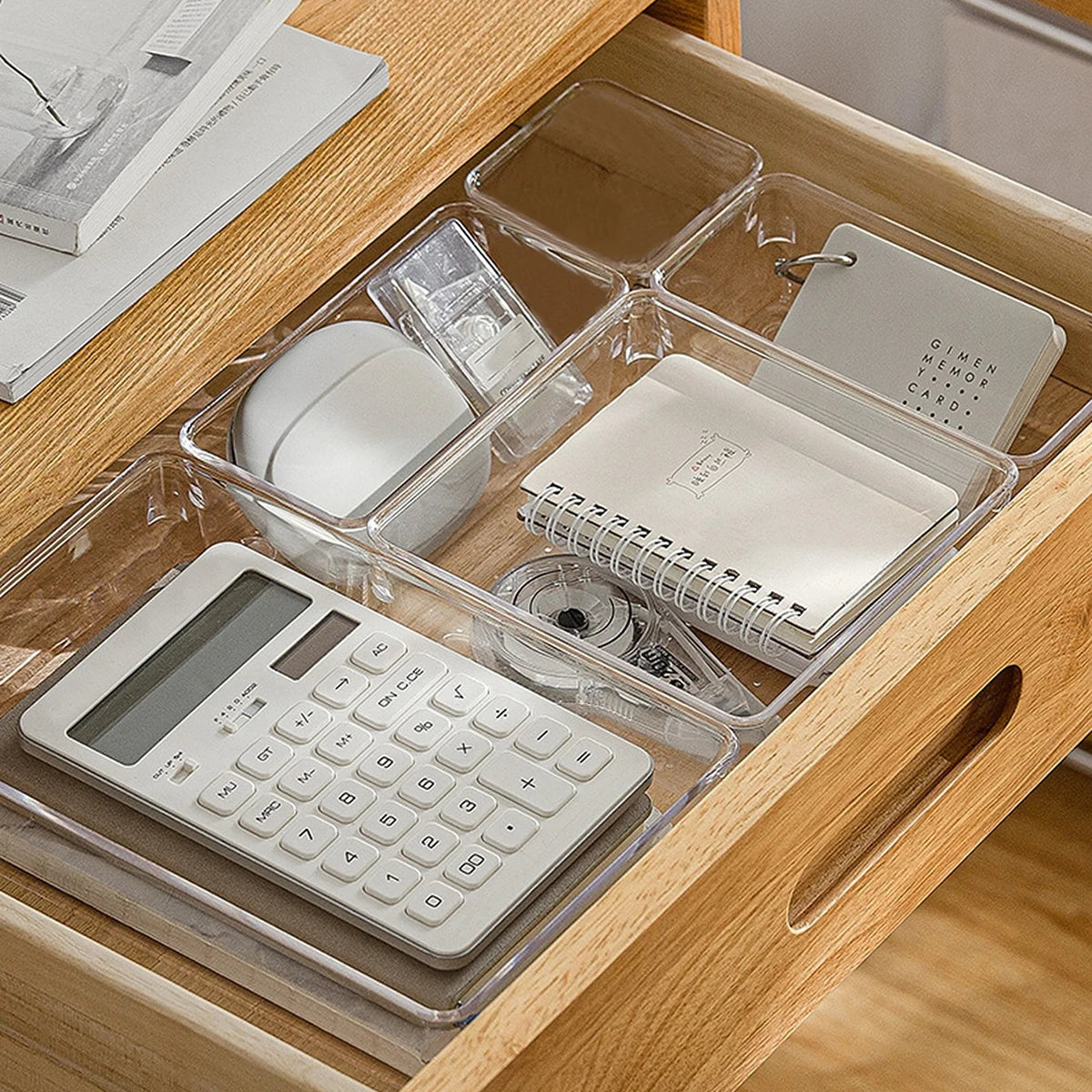 7-Piece Plastic Storage Trays for Makeup, Bathroom & Office