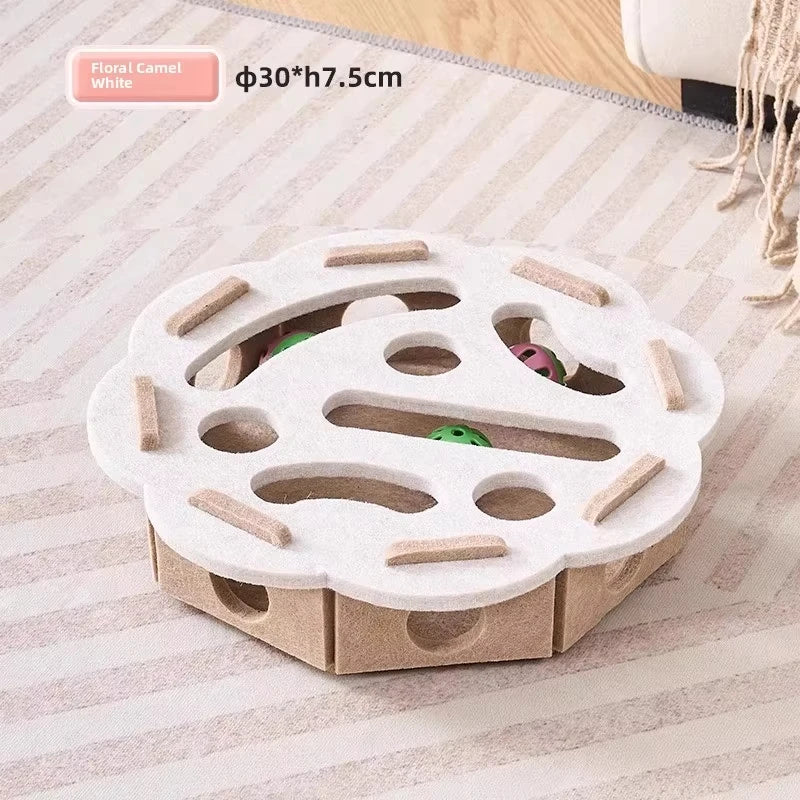 Interactive Cat Puzzle Toy & Ball Playhouse