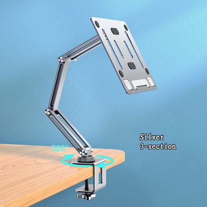 Oatsbasf Laptop Stand Clamp Tablet Hightening Support Holder Book Bracket Desktop Bed Lazy Stand 360°Rotating Hight Adjustable