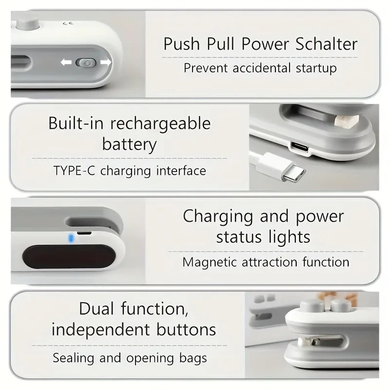 Mini Heat Bag Sealing Machine Multifunction Bag Clip Sealer