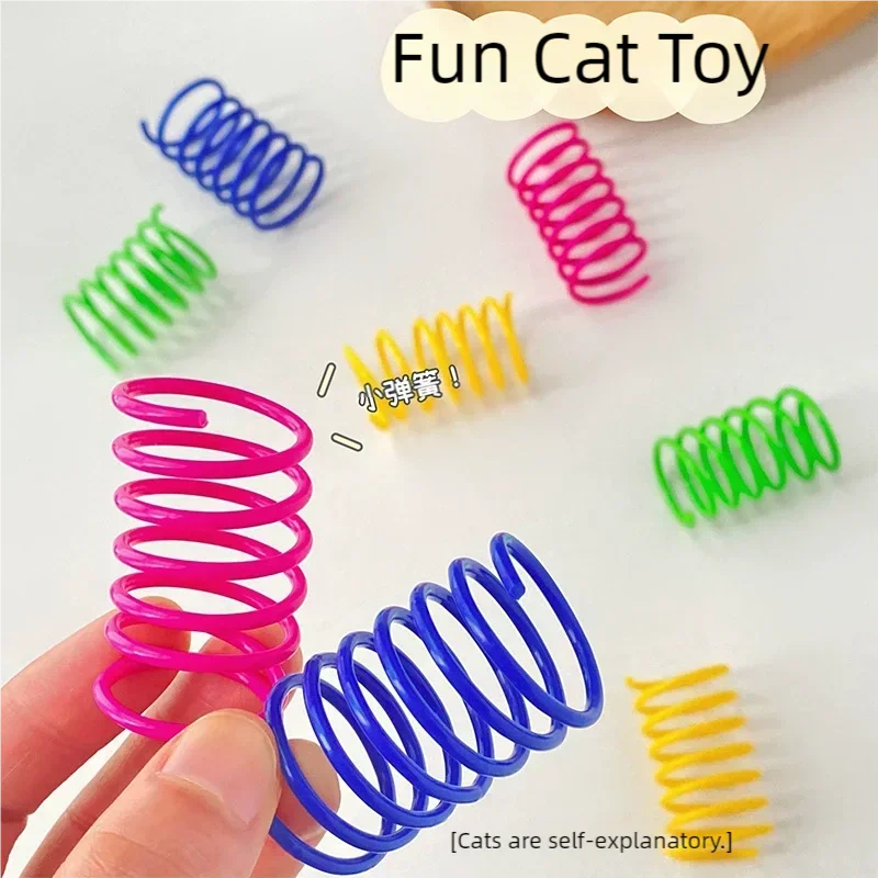 Colorful Plastic Spring Cat Toy