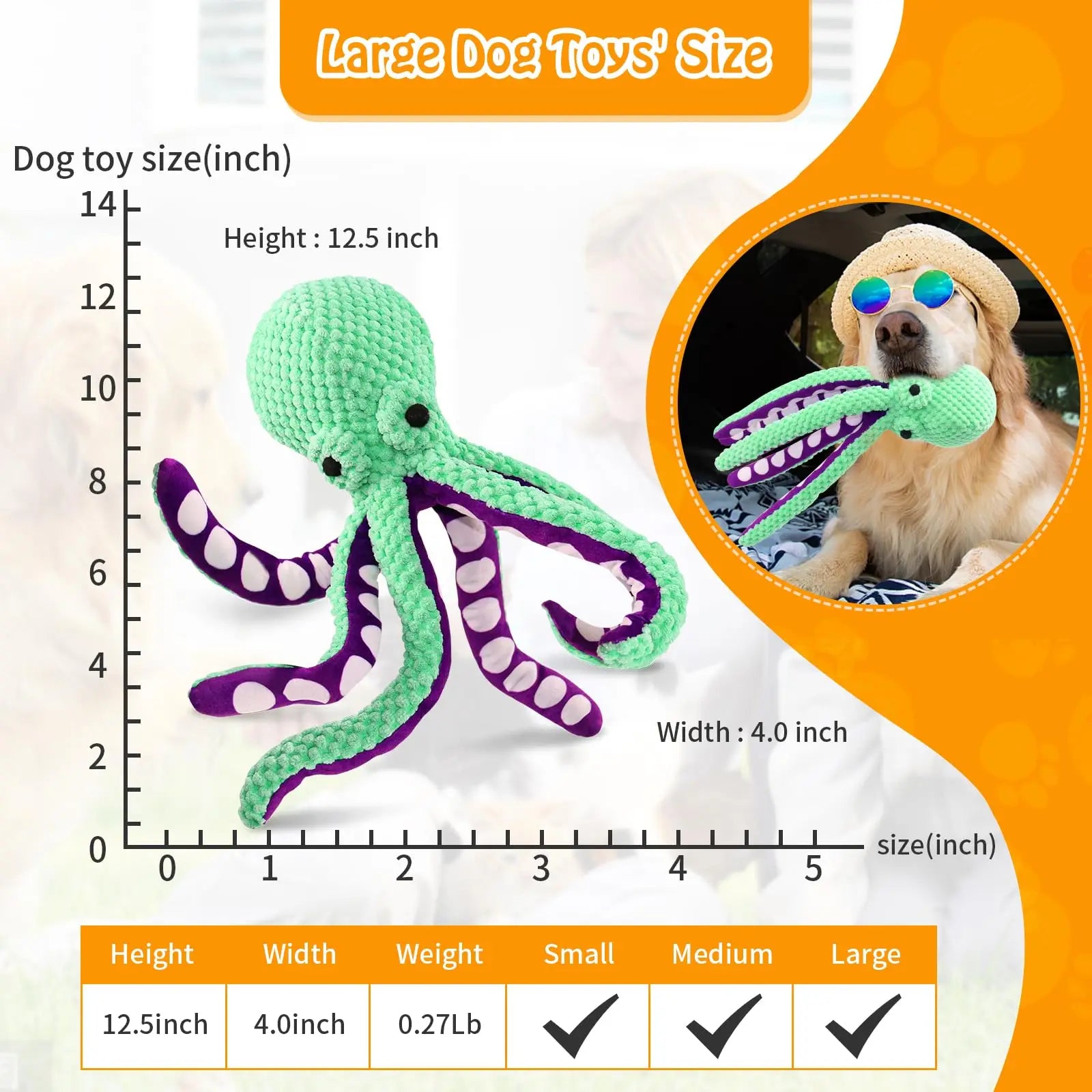 Plush Squeaky Dog Toy Set