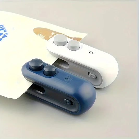 Mini Heat Bag Sealing Machine Multifunction Bag Clip Sealer Rechargeable Plastic Bag Sealer 2 in 1 Food Bag Hot Sealing Machine