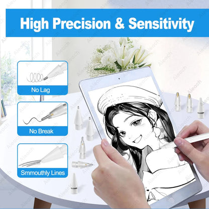 3pc & 6pcs Replacement Tips For Apple Pencil Pro 1st 2nd USB-C Durable Soft Hard Stylus Pen Tip For iPad Apple pencil Pen Nib
