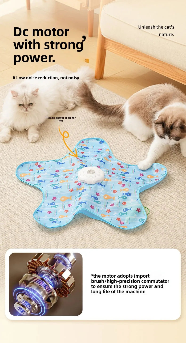 Interactive Automatic Cat Toy with Moving Feathers