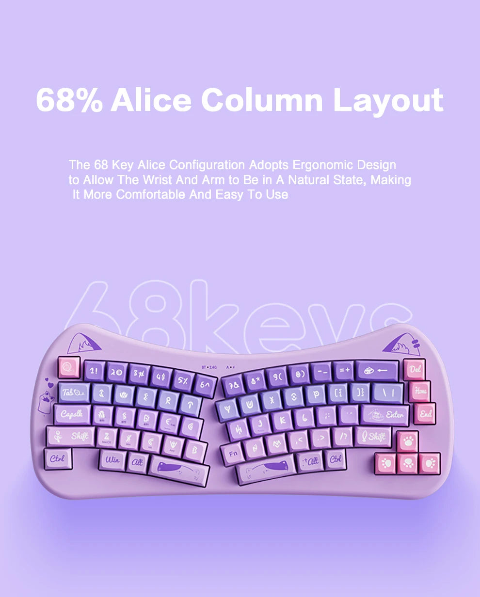 BOW Bluetooth USB Wireless Split Keyboard