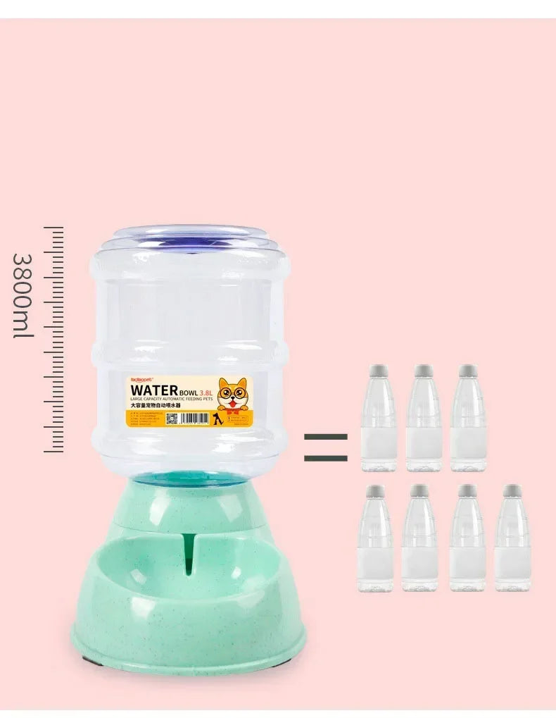 Dog Automatic Feeders Plastic Water Bottle Cat Bowl Feeding