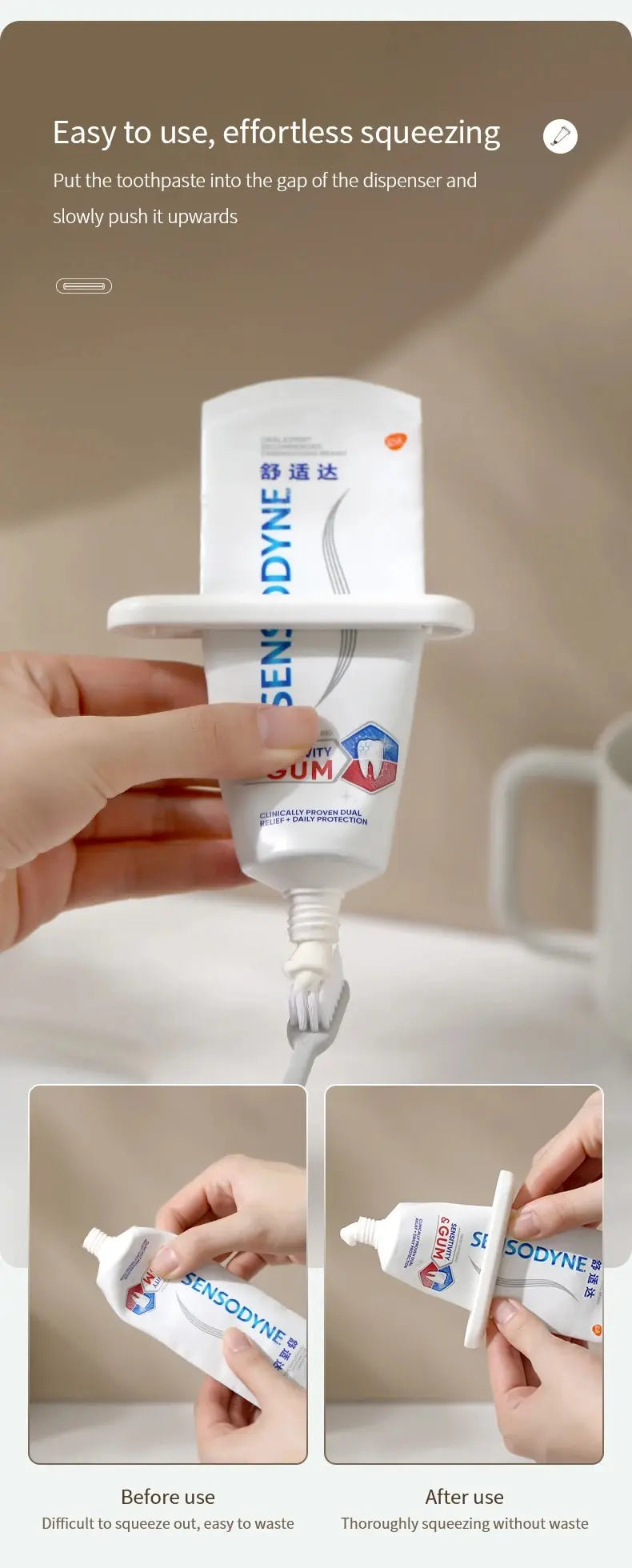 Toothpaste Squeezer, Toothpaste Clip