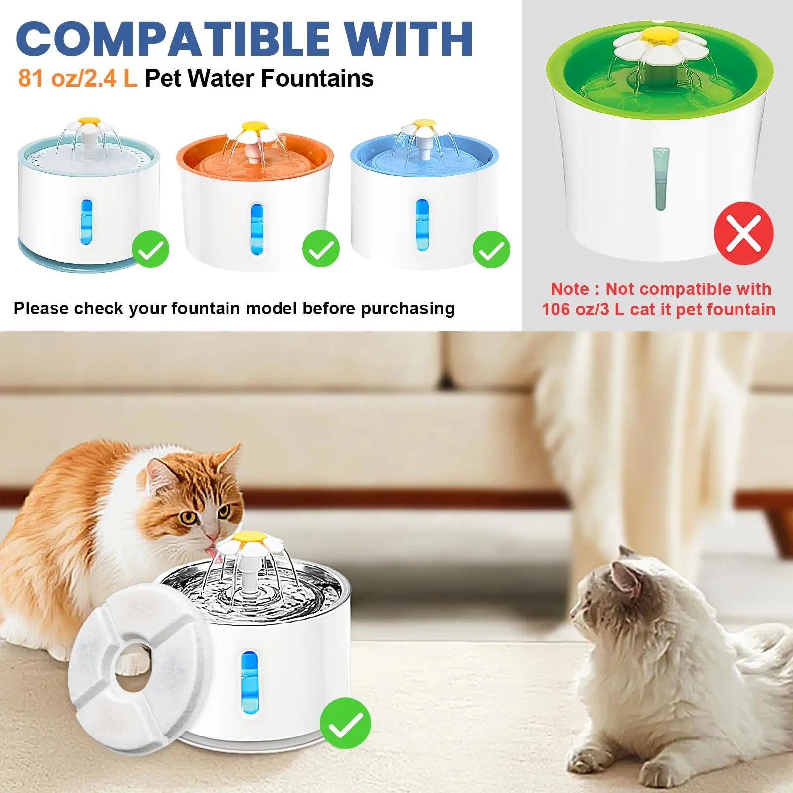 Cat Water Fountain Filter Set
