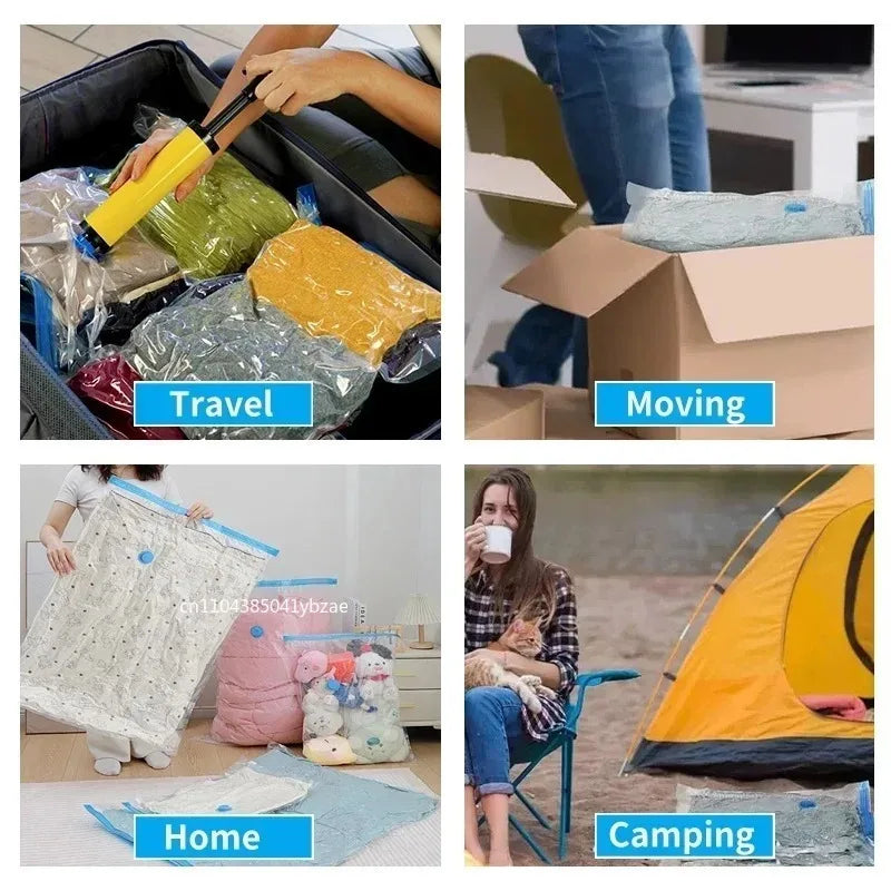 Space Saving Compression Bags for Clothes, Quilts & Bedding (1–10 Pack)