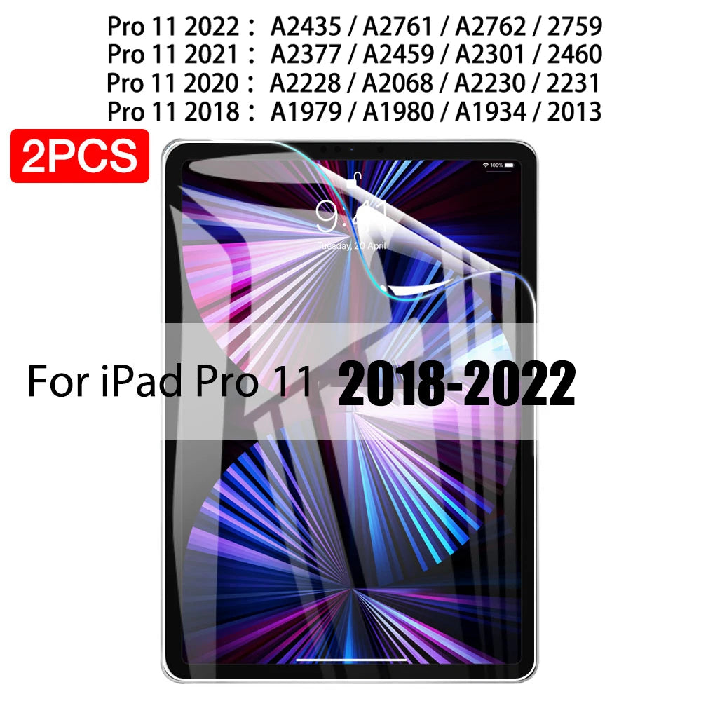 2PCS Hydrogel Film For Ipad Pro 11 12.9 Air 4 5 13 2024 Screen Protector For Ipad Mini