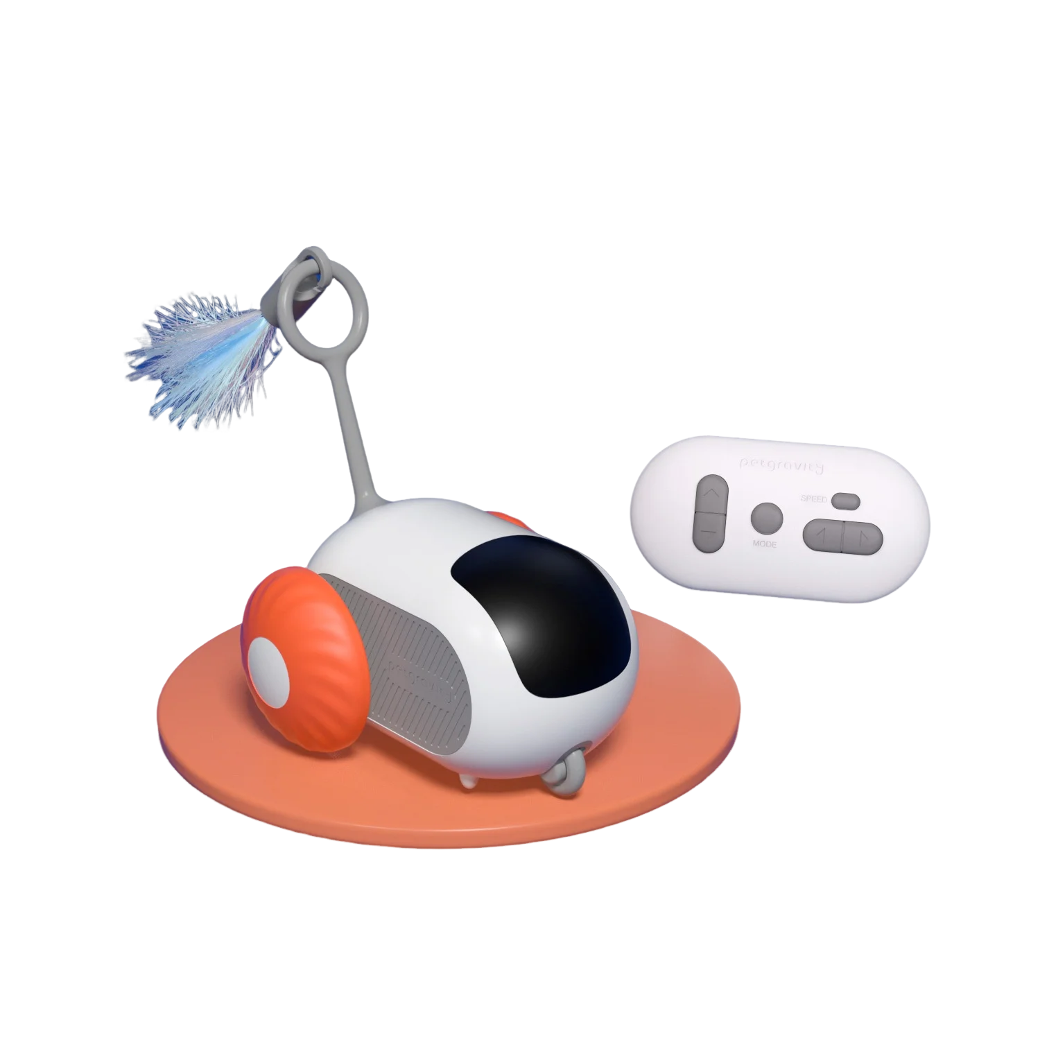 Remote Control Racing Car Cat Toy with Feather Teaser