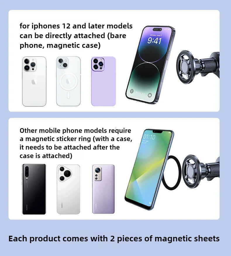 360° Air Vent Mount for iPhone, Samsung & Xiaomi Magnetic Car Phone Holder