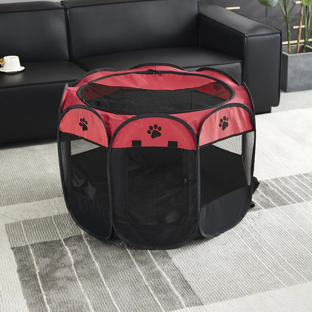 Foldable Oxford Cloth Pet Tent Portable Cat House & Small Dog Playpen