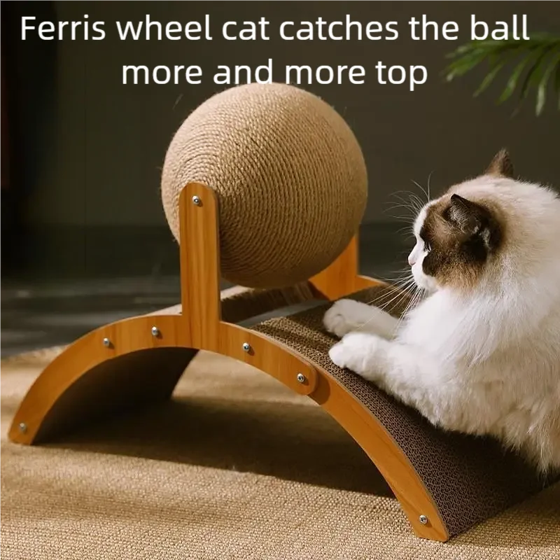 Wooden Sisal Cat Scratching Board