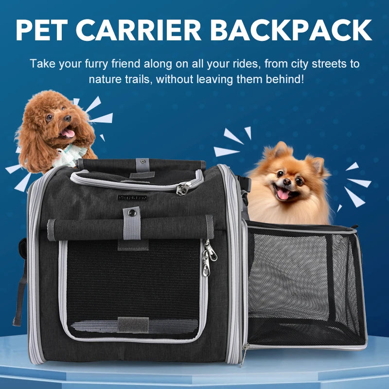 Expandable Dog & Cat Bike Basket Carrier