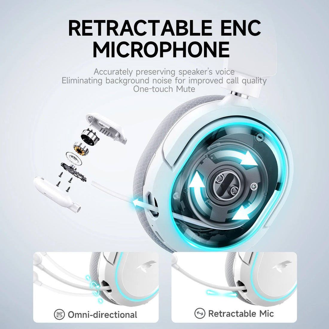 Picun G2 2.4GHz Bluetooth Wireless Gaming Headset For PC PS4 PS5