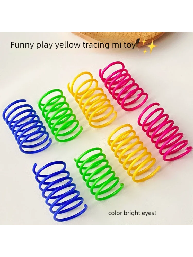 Colorful Plastic Spring Cat Toy