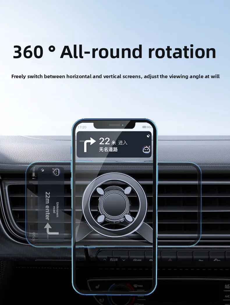 360° Air Vent Mount for iPhone, Samsung & Xiaomi Magnetic Car Phone Holder