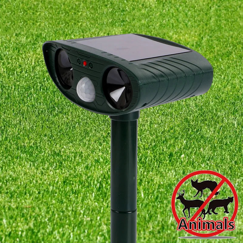 Solar Ultrasonic Animal Repeller for Cats & Dogs